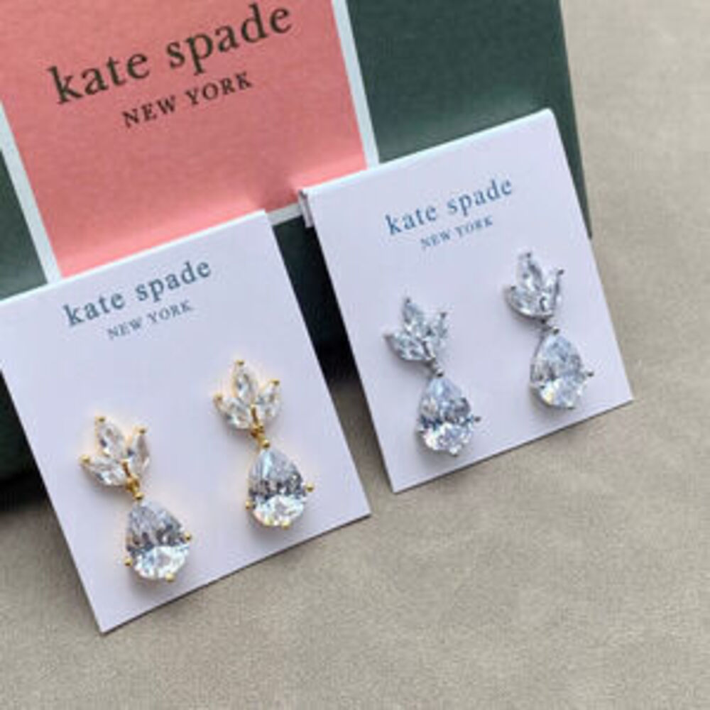 kate spade Dainty Teardrop CZ Earrings